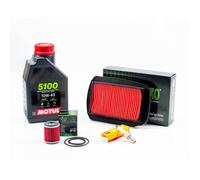 Kit Révision Filtres Bougies pour YAMAHA MT-125 de 2014 à 2019 - MOTUL 5100 10W40 1L