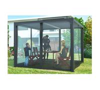 Kit rideau moustiquaire Habrita Foresta 10,80m2 en polyester pour pergola PER 3630 BI