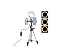 Kit Ring Light PULUZ 6,2 pouces Anneau LED 16 cm+Support de téléphone double + Trépied G