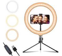 Kit Ring Light FL10JJ13Y - Anneau LED 26 cm + trépied de table