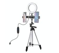Kit Ring Light LED 16cm Trépied Portable Support Double Téléphone Polyvalent YONIS