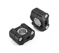 Kit Riser Short pour TRANSALP pour XL 600 650 700 V pour XL700V pour XL650V Adaptateur Rehausseurs Guidon Aluminium CNC 22 Mm 28 Mm Pinces Guidon Moto Tout-Terrain Riser De Guidon(Le Noir)