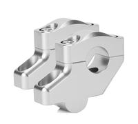 Kit Riser Short Rehausseurs De Guidon Décalés Argentés De 22 Mm 7/8 Po Surélevés Et Étendus pour Suzuki pour Bandit pour GSF250 400 600 650 750 1200 1250 Guidon Rehausseur(Argent)