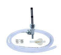 Kit robinet d'essence, M12 x 1, sortie en bas, sans poche à eau, levier métallique + filtre, tuyau et agrafes
