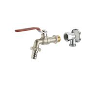 Kit Robinet Extérieur Laiton Nickelé + Applique Murale Ecrou Tournant 1/2 ø15 - Noyon Et Thiebault