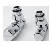 Kit robinet ILHINA équerre chromé pour tube cuivre Ø12/14/15 avec coude de réglage - THERMADOR KI15ECCH