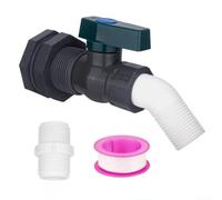 Kit Robinet Réservoir Pluie 3/4 Pouces PVC pour robuste Kit Robinet | PVC pour robuste, installation pour facile, conversion seau rapide, usage extérieur, toute saison