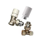 Kit robinet thermostatique + coude de retour 1/2 équerre