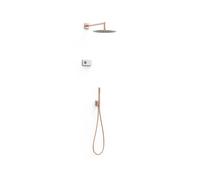 Kit robinet thermostatique électronique encastré à 2 voies Shower Technology Or Rose Mat 24K - TRES 09286558OPM