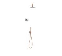 Kit robinet thermostatique électronique encastré à 2 voies Shower Technology Or Rose Mat 24K - TRES 09286567OPM