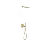Kit robinet thermostatique encastré 2 voies pour douche Therm-box Cava doré - TRES 28135004CA