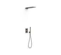 Kit robinet thermostatique encastré 2 voies pour douche Therm-box Graphite - TRES 21135005GR