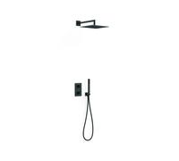 Kit robinet thermostatique encastré 2 voies pour douche Therm-box Noir mat - TRES 21135004NM