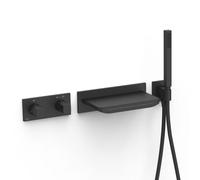 Kit robinet thermostatique encastré à 2 voies B-system pour douche Noir mat - TRES 30725207NM