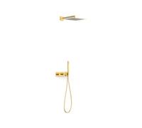 Kit robinet thermostatique encastré à 2 voies B-system pour douche Or 24K - TRES 30725204OR