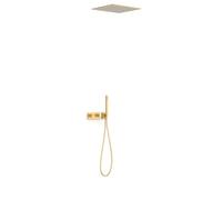 Tres B-System ensemble de douche encastré avec thermostat oui doré 30725206OM