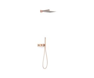 Kit robinet thermostatique encastré à 2 voies B-system pour douche Or Rose Mat 24K - TRES 30725204OPM