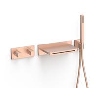 Kit robinet thermostatique encastré à 2 voies B-system pour douche Or Rose Mat 24K - TRES 30725207OPM