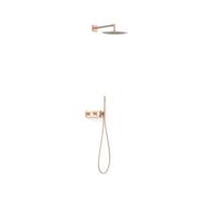 Kit robinet thermostatique encastré à 2 voies B-system pour douche Or Rose Mat 24K - TRES 30735204OPM