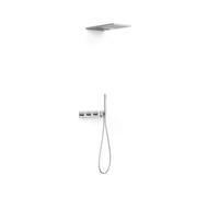 Kit robinet thermostatique encastré à 3 voies B-system pour douche Chrome - TRES 30725305