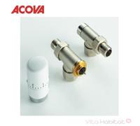Kit robinetterie manuelle équerre inversée tête thermostatique - ACOVA 841108