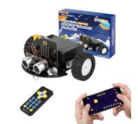 Kit robotique ACEBOTT pour Enfants 8-16 Ans : Voiture Intelligente Compatible BBC Micro:bit V2 et Lego, Jouets STEM de Programmation, Cadeaux pour Enfants et Adolescents (Micro:bit Non Inclus).