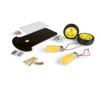 Kit robotique - WHADDA - avec moteur et 2 roues - Moteur DC 5-10V - Boîte de vitesses par roue - Trous pré-percés