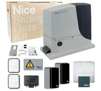 Kit ROBUS 1000 BD NICE Automatisation portail coulissant 1000 Kg 24 V RB1000BDKCE avec télécommandes, photocellules, clignotant