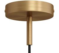 Kit rosace cylindrique en métal avec serre-câble de 7 cm - Bronze satiné