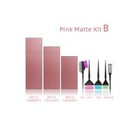 (Kit rose mat B) Ensemble d'outils de coloration pour coiffeur Plaque de mise en évidence en aluminium