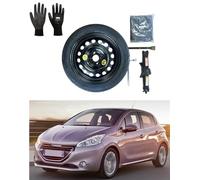 Kit Roue de Secours 15" Compatible avec Peugeot 208 avec Cric ants et Sac