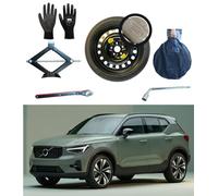 Kit Roue de secours "Galette" 18" compatible avec Volvo XC40 avec Cric, Clé, Gants et Sac