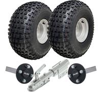 Kit roues 22x11-8 Knobby pour quad/remorque ATV avec attelage pivotant 360, charge max 310 kg