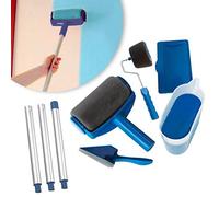 KIT Rouleau de peinture anti-goutte multifonction avec réservoir rechargeable et poignée extensible - Sans gouttes - Sans déversement - Sans taches