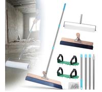 Kit rouleau de purge avec raclette dentée de 560 mm et support de tige, chaussures à clous de 30 mm, rouleau de purge de 11 mm, longue tige télescopique amovible de 160 cm