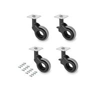 Roulette pour meuble Emuca Kit roulettes Hole 2 avec platine de montage, Ø 50 mm, Plastique gris