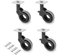 Roulette pour meuble Emuca Kit roulettes Hole 2 avec platine de montage, Ø 50 mm, Plastique gris