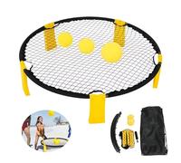 Kit Roundnet comprenant des balles,Jeux de Plage Enfant,Adulte/Enfant Jeu de Balle, Jeu de Plein air, Comprend un filet de jeu plus solide,pour jouer sur la plage, la pelouse, la cour et le parc