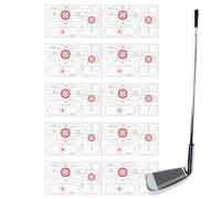 Kit Ruban De Contact Golf - 10 Feuilles Autocollants D'Impąct, Analyse Autonome du Point Doux Et Régularité des Coups | Aide À L'Alignement pour Bois, Fers & Putters, Étiquettes Adhésives Amovibles