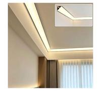 Kit Ruban LED Éclairage Indirect Corniche, Bandeau Lumineux Mur-Plafond | Luminaire Linéaire d'Angle 45° en V à Poser, Sans Encastrement, Lumière d'Ambiance for Salon, Chambre, Cuisine(17.2ft)