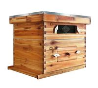 Kit ruche 10 cadres en cèdre naturel, Corps profond et hausse moyenne, Vitrines acryliques, Cires incluses, Montage facile