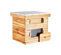 kit Ruche Langstroth Avec 20 Cadres Bois de Sapin Enduit de Cire d'Abeille