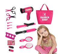 Kit Salon Coiffure Enfant - ABS 21.5x14.5x9.5cm | Set de Maquillage & Coiffure Portable, Jeu d'Imitation avec Valise | Accessoires Cheveux Fille pour Maison et Maternelle