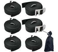 Kit Sangles Tempête Rail Store C, Fixation Bâche Caravane pour Camping-Car avec Rail Tuyauterie, Kit Sangles Latérales Fixation Stores Fiamma/Omnistor/Autres Rails C