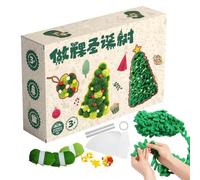 Kit sapin de Noël DIY Décoration de table en peluche douce faite main | Bricolages de sapin de Noël DIY pour ateliers de loisirs créatifs, activités de club, étagère, bureau, garçons,