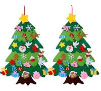 kit Sapin de Noël en feutrine 3D : Sapin décoré avec ornements pour enfants - Décoration créative en feutrine DIY pour la maison - F2ELTPINETRE 1+1