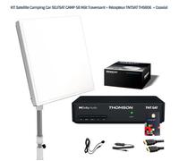 KIT Satellite Camping Car SELFSAT CAMP 58 Mât Traversant + Récepteur TNTSAT THS806 + Coaxial