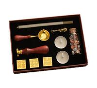 Kit Sceau Cire Artisanal avec Tampon Cerf - Cire à Cacheter Premium pour Journal Créatif, Correspondance & Déco Murale - Atelier de Poche Prêt à Créer
