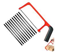 Kit Scie à Métaux Petite Avec 10 Lames Remplaçables, Mini Rouge Noire à Angle Réglable, Professionnelle Pour Plastique, Tuyaux PVC, Bardeaux & Coupe de Bois