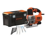 Kit scie sauteuse pendulaire filaire - BLACK+DECKER - BES610KA5-QS - 650W - coupe 90mm - avec coffret et 5 lames